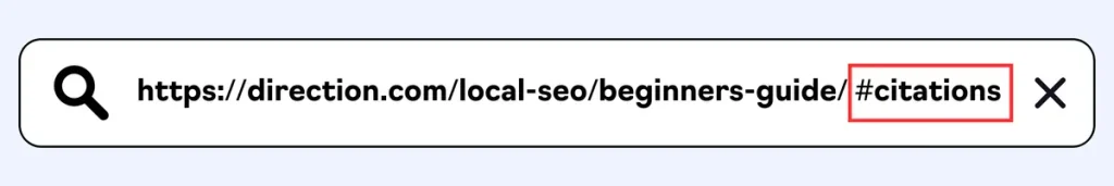 Fragments in a URL, also called anchors, refer to an internal page reference that links to a specific section or element on a web page