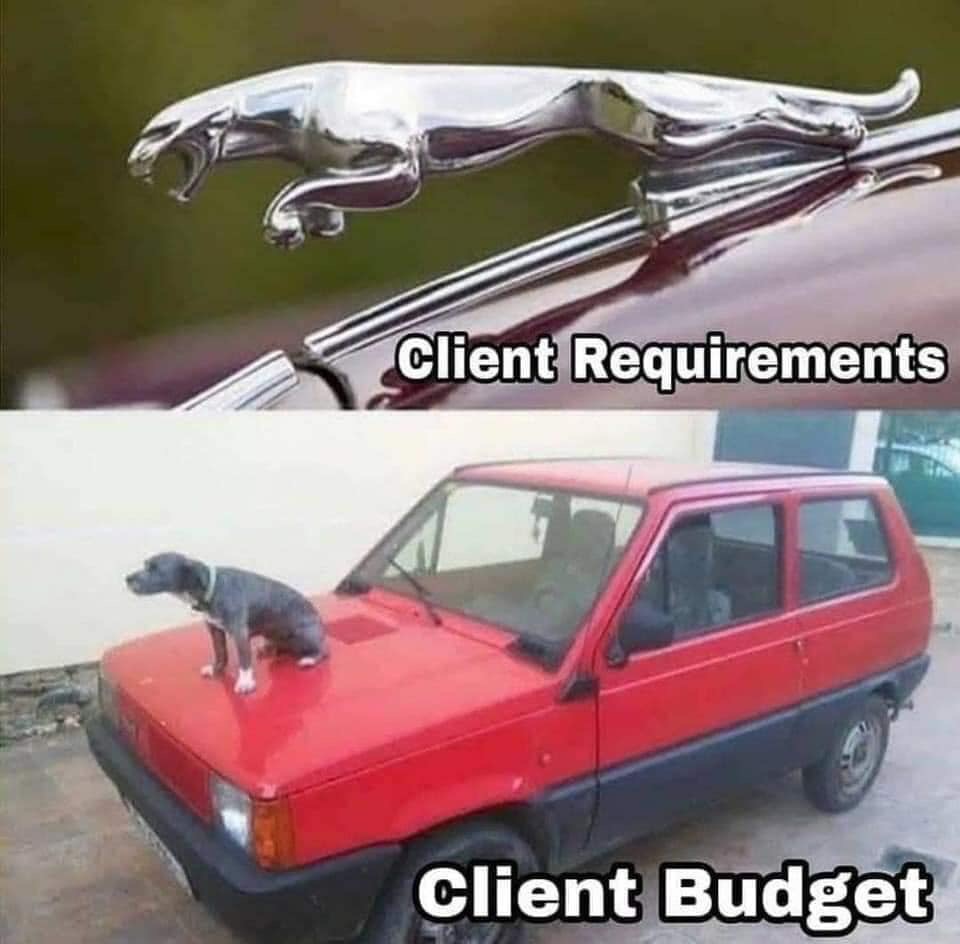 client budget seo meme