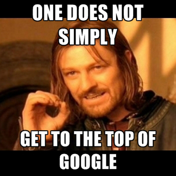 one does not simply rank at the top of google meme 1