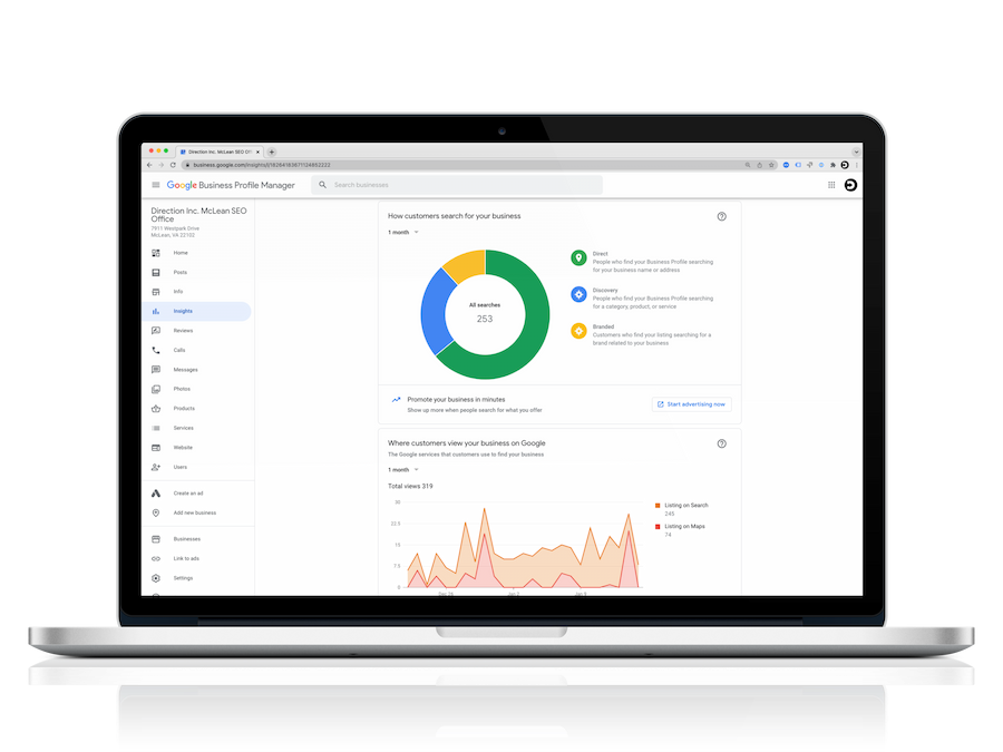 Google Business Profile Analytics Dashboard