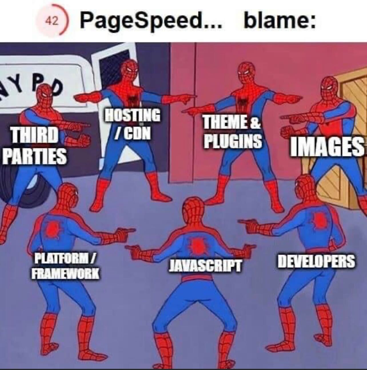 funny web development meme about Google pagespeed