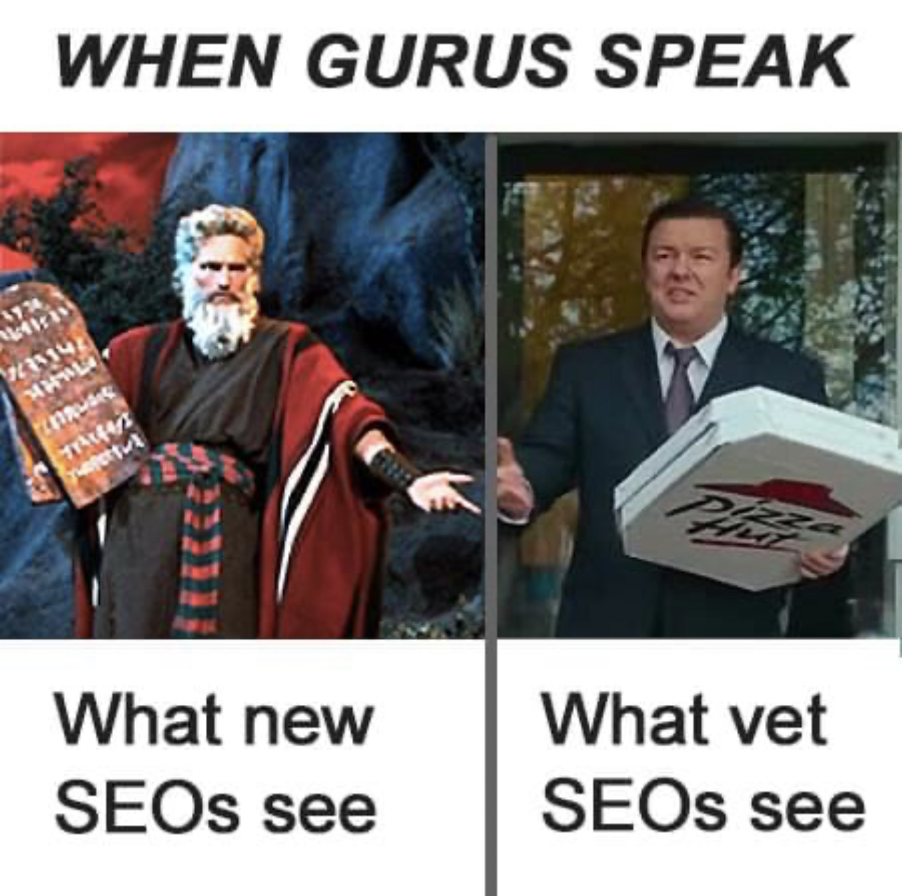 funny SEO meme about experience
