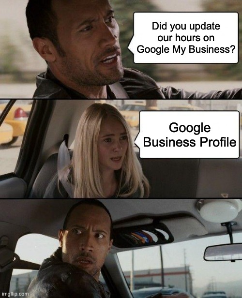 google business profile meme