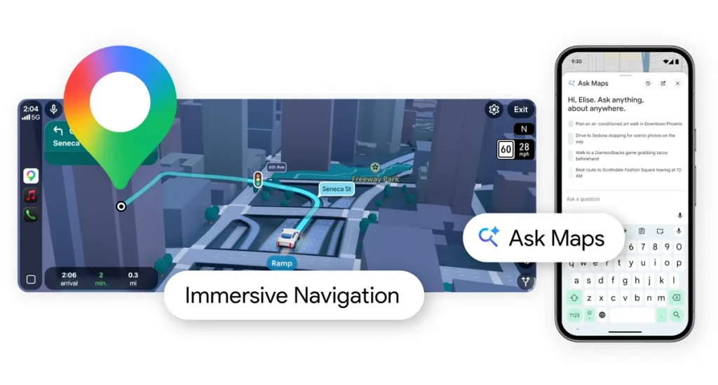 google gemini ask maps
