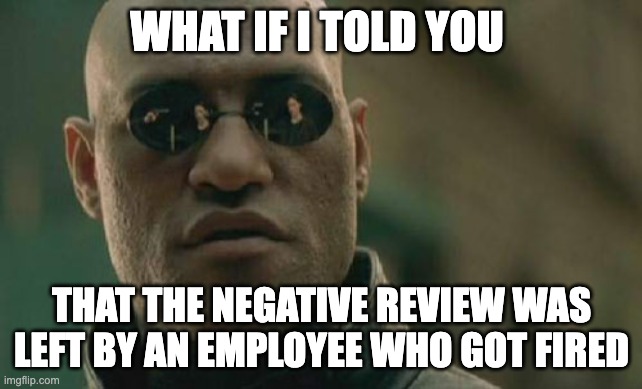 negative review meme