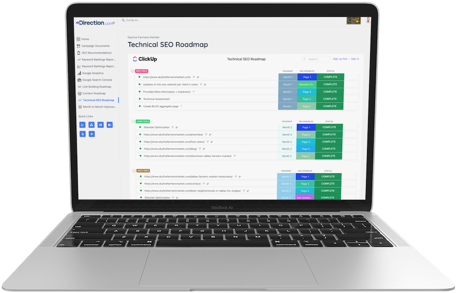 technical seo roadmap skyline