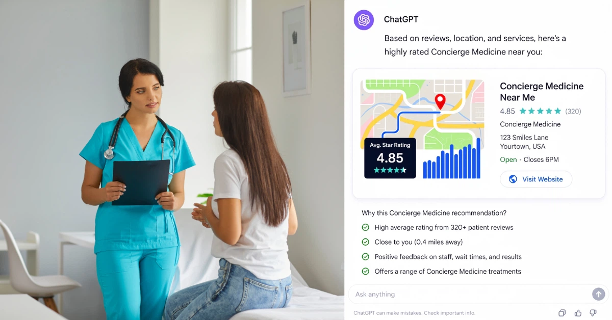 concierge doctor medicina practice ai seo service