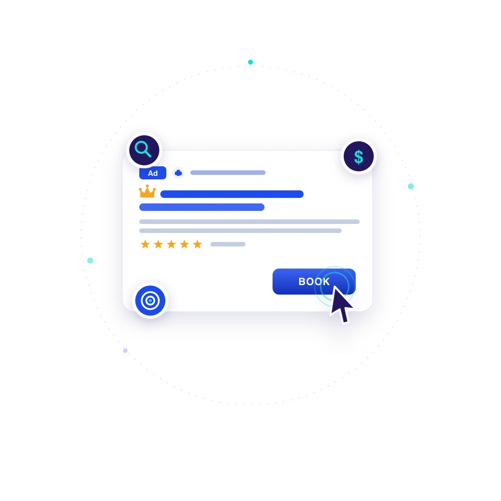 ppc booking healthcare graphic