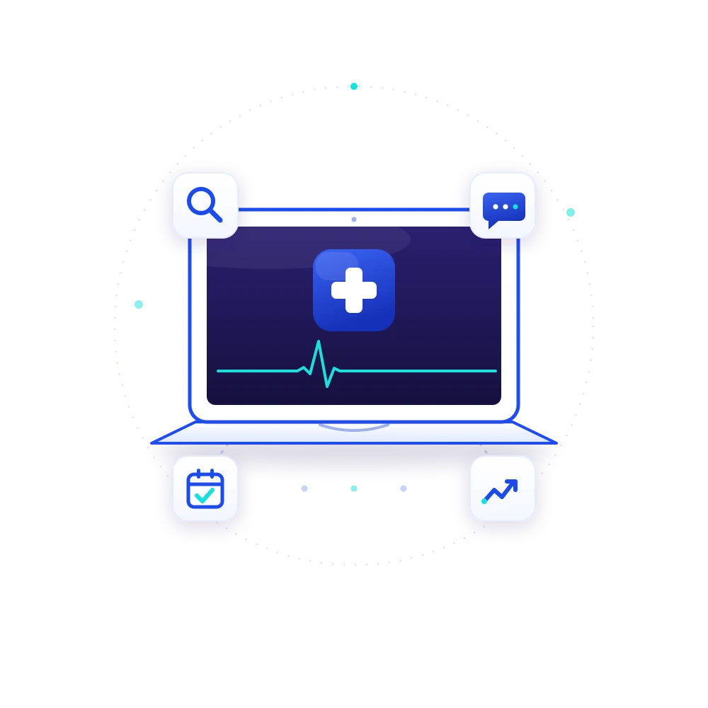 telehealth digital marketing graphic
