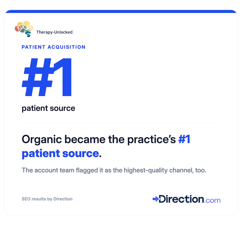 therapy unlocked SEO results.